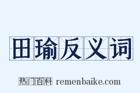 田瑜反义词是什么意思的图片